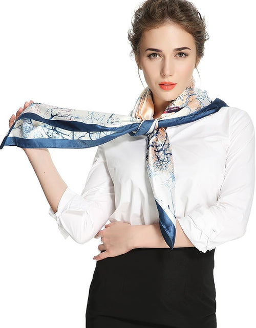 Load image into Gallery viewer, 35 X 35 Women Square Silk like Hair Scarf Head Sleeping Wrap Satin Headscarf
